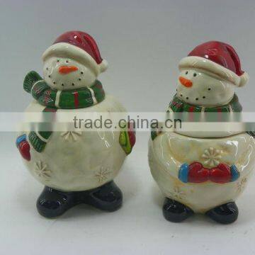 Hot Sale Ceramic Snowman Cookie Jar