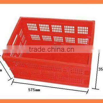 Plastic folding crate