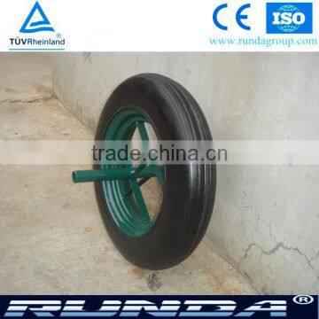 14 inch steel rim solid wheelbarrow tyre