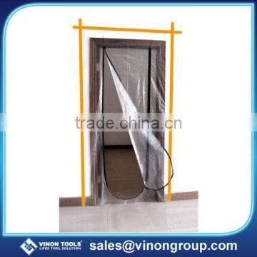 U Plastic Zipper door, Dustproof Plastic Film, Dust barrier