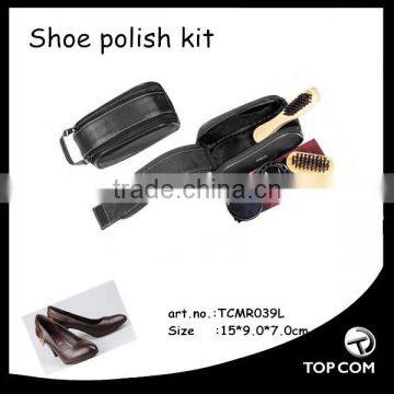 Black Shoe Polish PU Leather Travel Shoe Care Kit photo-6