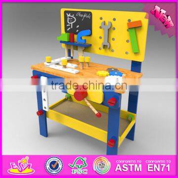 2016 new design children tool toy wooden workbench W03D076B