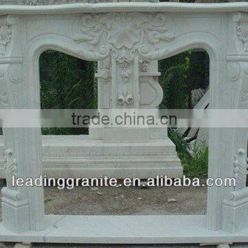 white marble fireplace