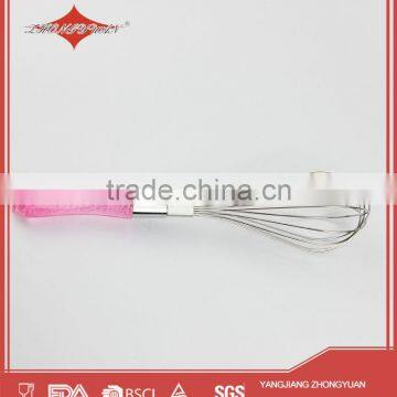 10" Rotating Stainless Steel Manual Wire Egg Beater Kitchen Whisk