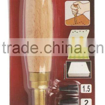 2017 Yute 6 Pieces Header Leather Hole Punch With Copper Handle&iron Punch&oval Hole Punch photo-3