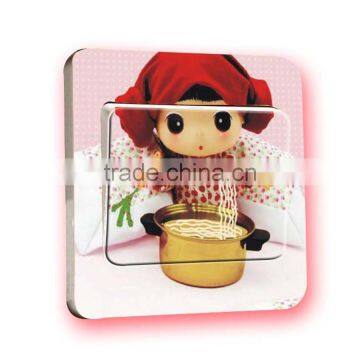 Fashion Decorative Wall Sticker , Waterproof Bedroom Switch Stick photo-5