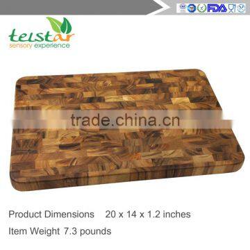 Ironwood Gourmet Large End Grain Prep Station, Acacia Wood, 20-inch by 14-inch photo-2