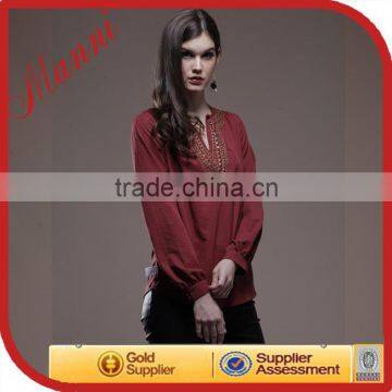 2014 Hot sell office wear blouse ladies