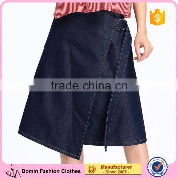 2017 Latest Fashion Short Design Factory Woman Jean Skirt