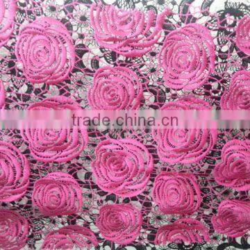 polyester cotton fabric dress embroidery swiss voile lace