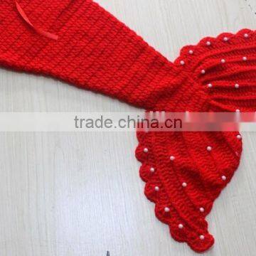 Unique Mermaid Shape Baby Knitting Wool Set Headband Costume Photo Prop photo-6