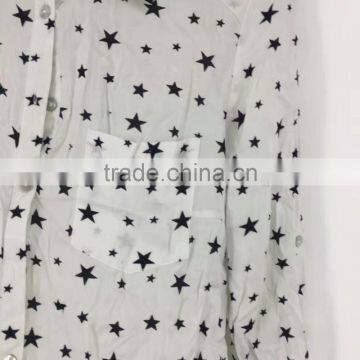 Ladies Garment Stock Lot Stars Full Print Branded Shirt photo-3