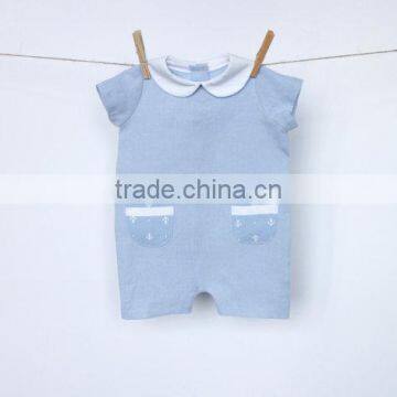 2017 latest design short sleeve newborn clothing wholesale fancy baby boys clothes jumpsuit