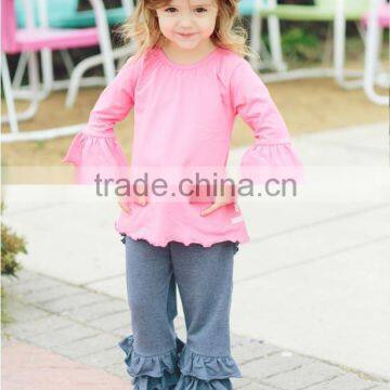 Wholesale Children's Boutique Clothing Kids Cotton Leggings Girls Ruffle Shorts photo-2