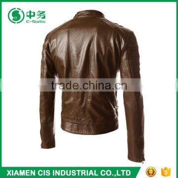 Wholesale Fashion Slim Fit Pelle Pelle Leather Jackets for Men photo-6