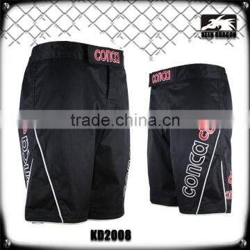 4 way stretch fabric heavy duty polyester spandex fabric custom printed plain black mma shorts