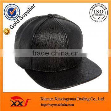guangzhou hat manufacturer custom 6 panel fitted black blank leather chinese hat