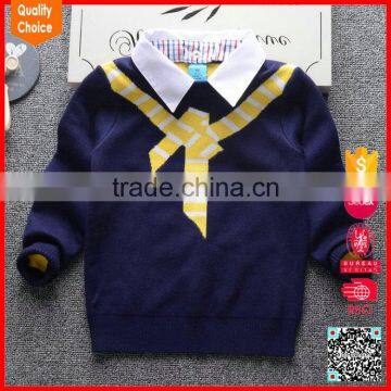 boys' trendy o neck cute cartoon sweaters