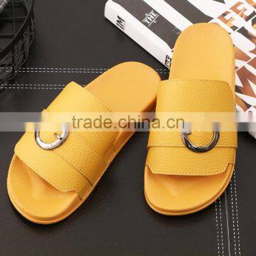Zm40322b High Quality Fancy Pure Color Men Summer Slippers photo-2