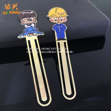 Custom Chinese cartoon magnetic metal bookmarks