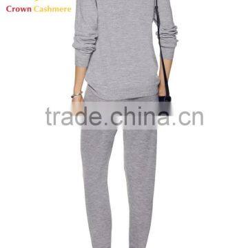 Custom Women Fashionable Cashmere Wool Jogging Trousers/Pants Wholesale photo-3