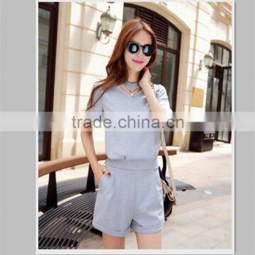 Linen Cotton New Fashion Ladies Suit Casual Women Jumpsuit photo-3