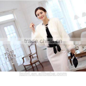 Eight Colour Woman Short Faux Fur Coat Winter Lady Wedding Jackets Long Sleeves photo-6