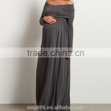 maternity wear women evening cowl neck maxi dress