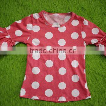 Bokun Factory Custom Made Women Clothing Polka Dots Pattern Blouse Mom and me Summer Shirts photo-6