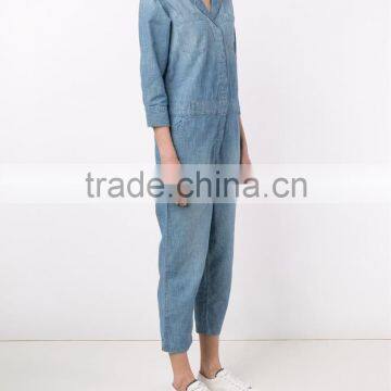High Quality Durable Baggy Boyftriend Blue Color Overall for Women photo-3