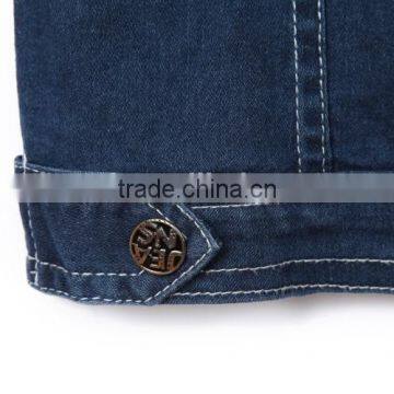 Embroidery Patch Bomber Fancy Denim Children Winter Jeans Jacket photo-3