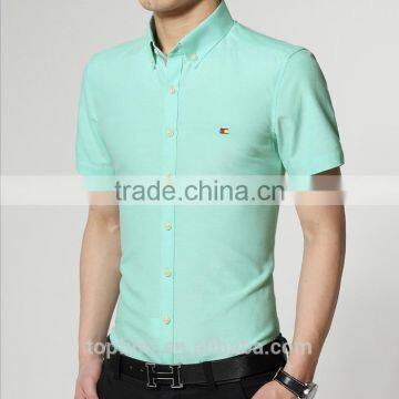 Professional Customise Summer Short Sleeve Denim Latest Shirt Designs for Boys photo-3