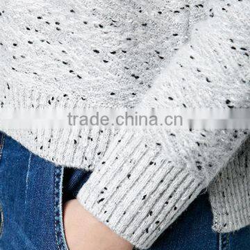 OEM Clothing Manufacturing Knitted Wool Dot Pattern Womens Sweaters With Low Price photo-4