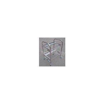 Stainless Steel JUKI SMT Feeder Carts Two Layers With Metal Flexible Castor