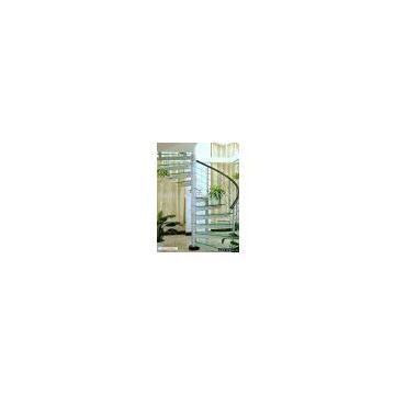 stainless steel wood stair