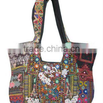 Beautifully hand embroidered, patchwork and embellished vintage fabric banjara bags