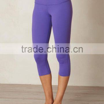 Oem Factory Women Fitness Sportswear, Custom Dry Fit Ladies Yoga Capri Pants