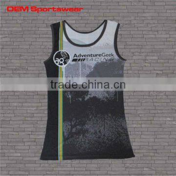 Sublimation sexy running singlet for womens