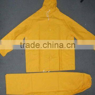 Yellow men poncho raincoat with pants