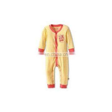 Attractive colour piping and chest printed baby rompers kids romer infant romper