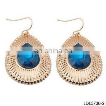 earring rose gold plating fashion 2014 turquoise tear drop earring