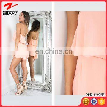 Wholesale New Arrival Woman Sleeveless Rayon Fabric Summer Fashion Playsuits 2017 photo-4