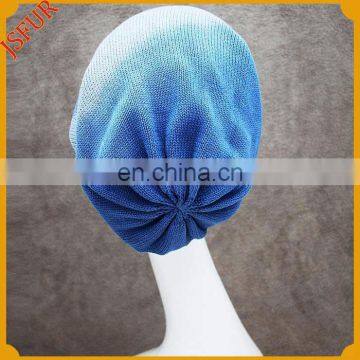 Unique Latest Design Gradient Ramp Mixed Color Women's Wool Knit Hat Wholesale Knitting Beanie Hat photo-5