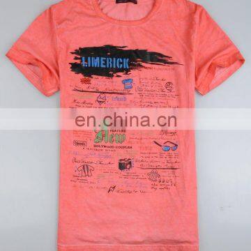 mens fashion cotton garment dyed man t-shirts