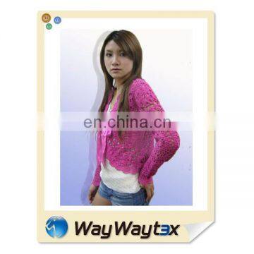 OEM No1Handmade Crocheted 100% Cotton Woman Cardigan Sweater