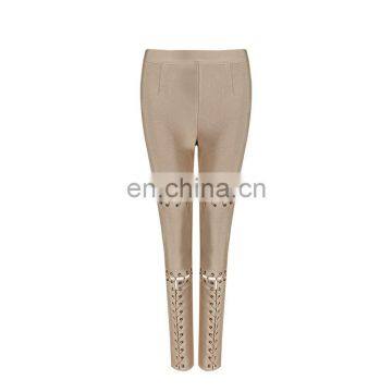 Amigo 2017 New Design Sexy XXX Long Tight Bangage Bodycon Rayon Pants for Taller Girls Wear photo-3