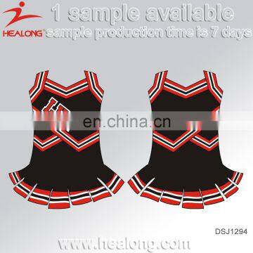 Guanzghou Cheap Sublimation Hight School Girls Skirt Cheerleading Uniform