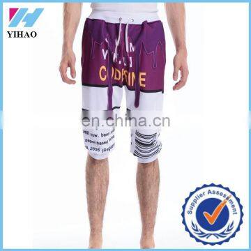 Yihao Wholesale 2015 New Fashion Men 3D Gym Crossfit Shorts Summer Board Shorts Casual Jogging Trousers Plus Size