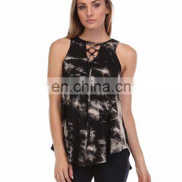 Girls Rayon Tie & Dye Sleeveless Top Summer Casual Wear Stylish Tops & Tunics Online