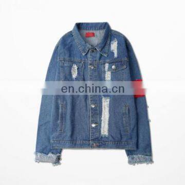 wholesale distressed denim jackets -Custom Fashion Outdoor Spring Soft Shell Denim Jean Women Jacket